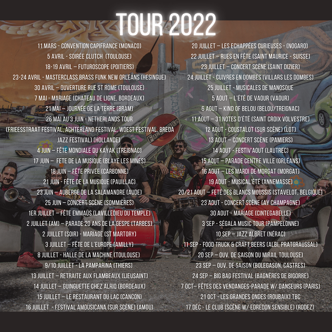 TOUR 2022 Fanflures Brass Band